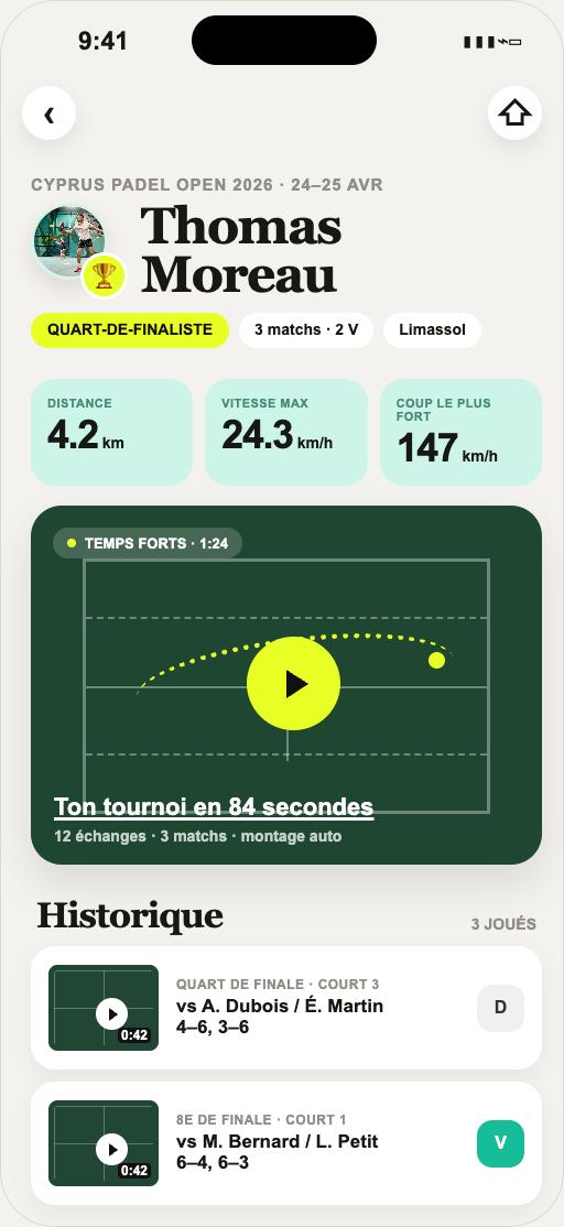 Profil joueur